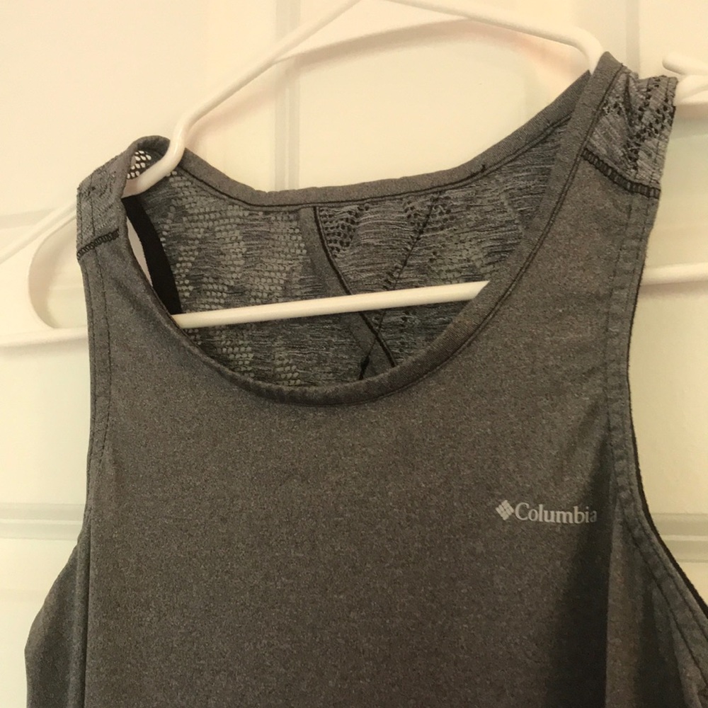 Columbia active tank top with lace back